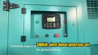 Ce groupe électrogène diesel silencieux de 500 KVA, alimenté par un moteur robuste et un alternateur Stamford